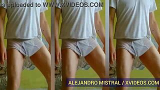 Gay Man Dancing In Wet White Underwear