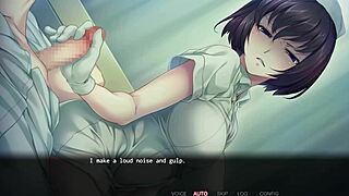 in the nope nope nurses anime, tachibana's hospital scene has the patient getting a handjob, fucking, and cumshot from the nurse