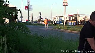 Shocking public gangbang on the street