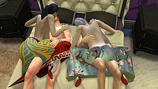 Just watching these horny sugar ladies in Sims 4. Granny Treat 3 shows wild German cougar sucking!