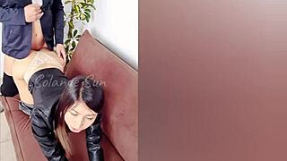 Latina girlfriend Solange Sun craves semen in rough anal