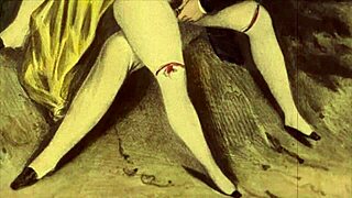vintage illustration of antique erotic art