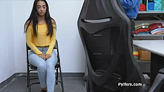 Sexy Indian American Thief Busted and Fucked at Work