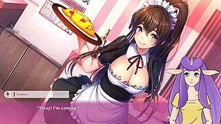 in ninnin days part 4, the sexy ninja maid serves her master in the game