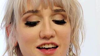 Horny Hot Tranny Seduces in Pantyhose for Wild Blowjob