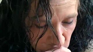 she's sucking my big cock hard with deepthroat 😈💦