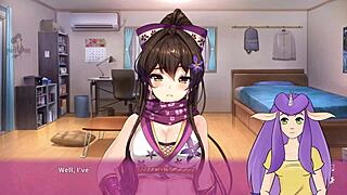 in ninnin days part 4, the sexy ninja maid serves her master in the game