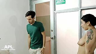 Horny neighbor always finds excuses for passionate fucks