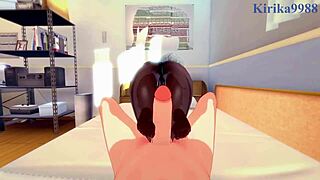 hana uzaki and tsuki uzaki in wild hentai pov action