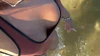 Amateur Babe Shows Tan Mark in VIP Cameltoe Tease