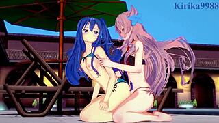 Tsubasa and maria in symphogear hentai scene