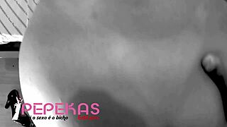 Sarah Rosa in Christmas making off with Alexx Blackout, she suckled on the candy cane.