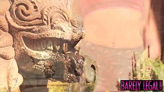 fit latina audrey royal engages in a dynamic scene