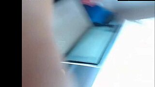 Muscle girl flexing hard on live webcam show