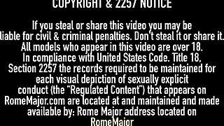 Bedeli Buttland rides Rome Major's big black cock bareback in lingerie