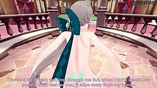 Lynette Sucks and Fucks in Genshin Impact Fantasy Scene
