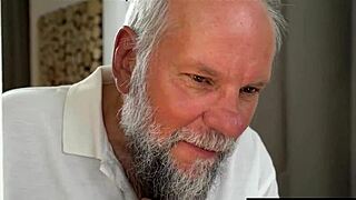 vigorous grandpa can’t resist banging a teen’s shaved pussy