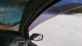 yo, me and fernanda chocolate got wild with joao o safado at da beach, bareback action