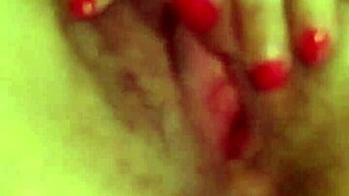 She is fingering her wet pussy while I fill her with gigantic dildo, so tight!