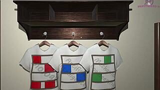 This anime game has you escaping the room with fat dolls and huge tits