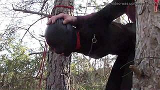 Tied Up Latina Teen In Boots Gets Rough Public Fuck!