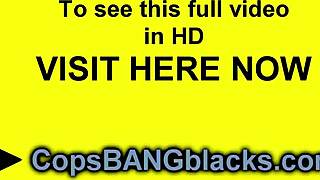 black guy licks milf cop's pussy in interracial group hardcore before arrest