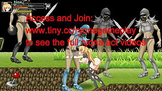 Hentai featuring cute blonde girl in military-themed game