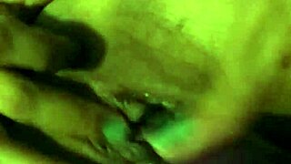 Latina amateur squirts hard with big dildo in close-up solo play