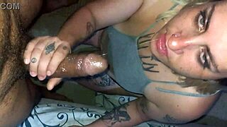 Girlfriend Deepthroats Friend's Fat Cock at Breakfast