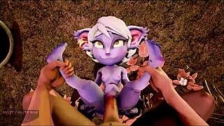 Get your yordles off in this HD moist anime cavity