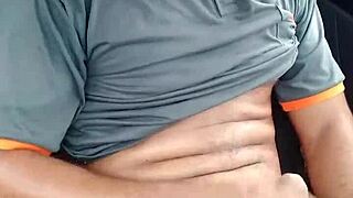 Soloboy masturbates outdoors!