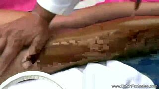 outdoor massage turns into rough banging with a kinky German blonde