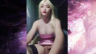 shemale selena sister masturbates big cock in heels and skirt! 😘🍆