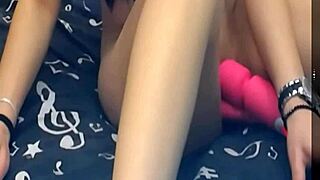 amateur girl uses two vibrating dildos on webcam solo session