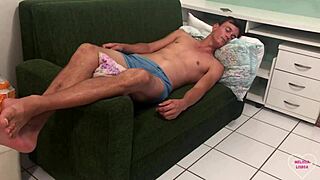 Brunette teen enjoys morning encounter with partner