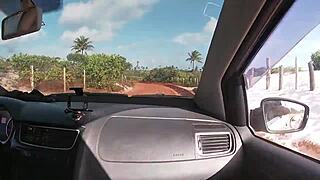 yo, me and fernanda chocolate got wild with joao o safado at da beach, bareback action