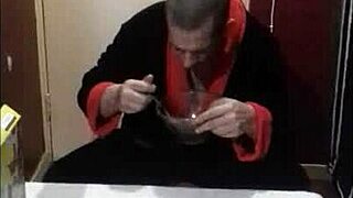 Morning breakfast brings a shy surprise