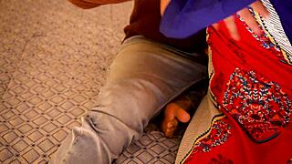 Indian Housewife Shares Romantic Sex on Bed, Deepthroats Big Cock, Gets Creampied with Hindi Audio