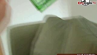 Want to fuck this petite British teen's shaved pussy?