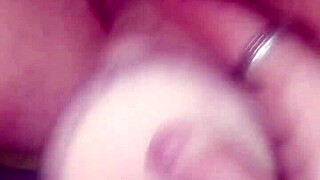 She is fingering her wet pussy while I fill her with gigantic dildo, so tight!