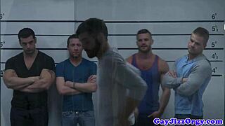 Hunks Engage In Gay Orgy With Cumshots And Anal