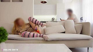 Blonde Teen Feels Excited Masturbating With Step Daddy Before Pussy Licking