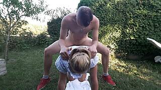 german milf sandy, 41, banging in outdoor garden, wow! 🌿