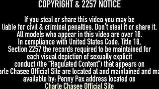 Charlee Chase Rides A Dildo With A Butt Plug Stuck In The Ass