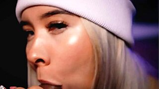 She sucks cock like a pro, blonde beauty.