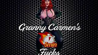 bold granny carmen slams hard in steampunk scene