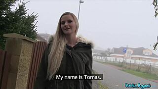 Public Agent Cute Blonde Gets Tight Shaven Pussy Slammed Hard in POV Outdoor