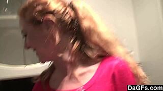 Wow, amateur lesbians kissing in the kitchen with small tits and tattoos!