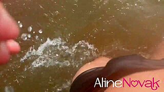 Blonde Babe Provoked on Beach?