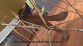 Why can't John stop staring at Katia's big boobs during training?